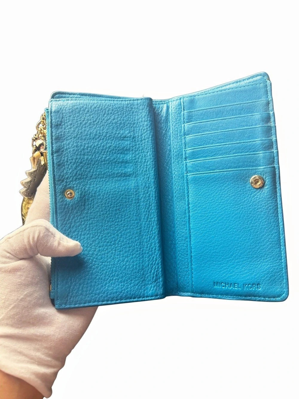 Michael Kors Turquoise Wallet – Pre-Owned - Picture 4 of 11